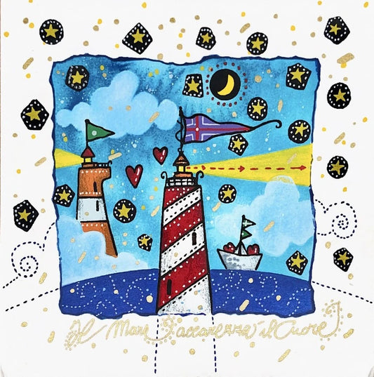 Grafica di Andrea Agostini "Il mare accarezza il cuore"
