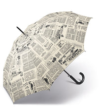 Carica l&#39;immagine nel visualizzatore di Gallery, Ombrello lungo &quot;Newspaper Long&quot; Happy Rain
