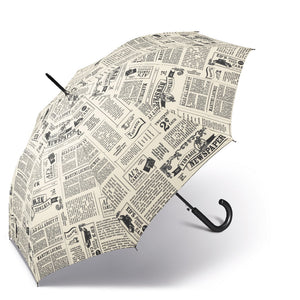 Ombrello lungo "Newspaper Long" Happy Rain
