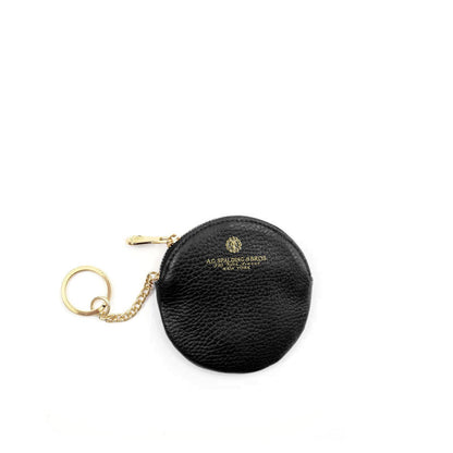 Portachiavi rotondo in pelle Tiffany A. G. Spalding & Bros  nero