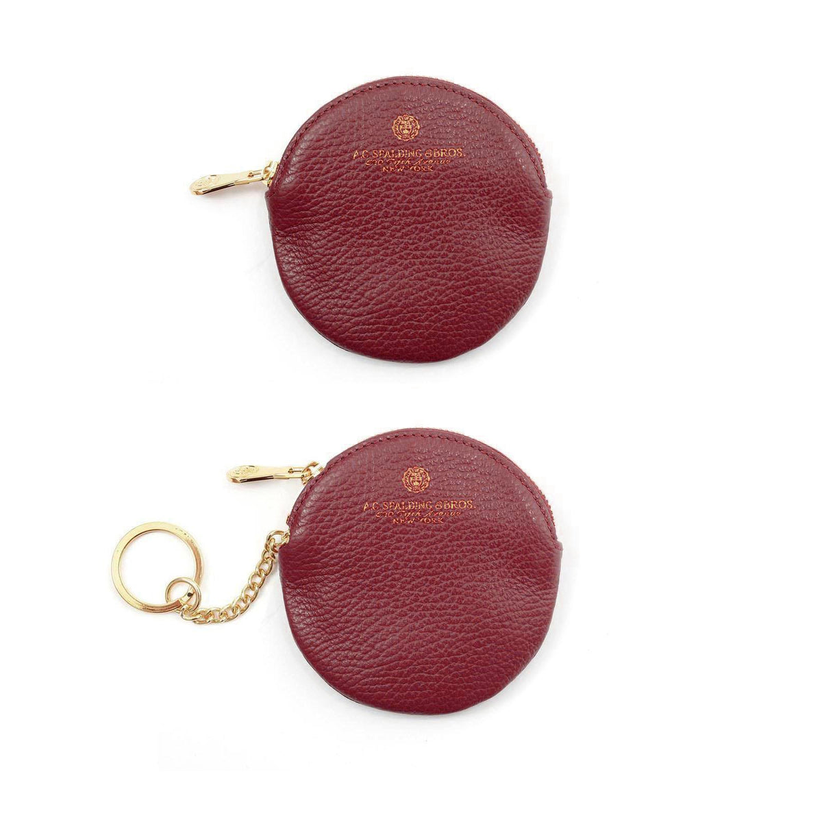 Portachiavi rotondo in pelle Tiffany A. G. Spalding & Bros  rosso