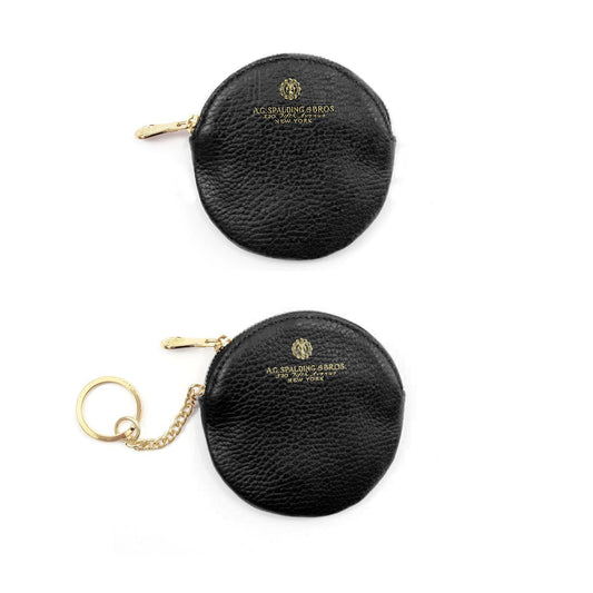 Portachiavi rotondo in pelle Tiffany A. G. Spalding & Bros  nero