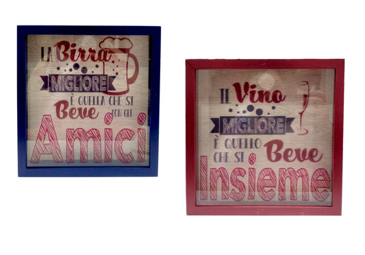 Decorazione da parete portatappi (disponibile in due varianti)