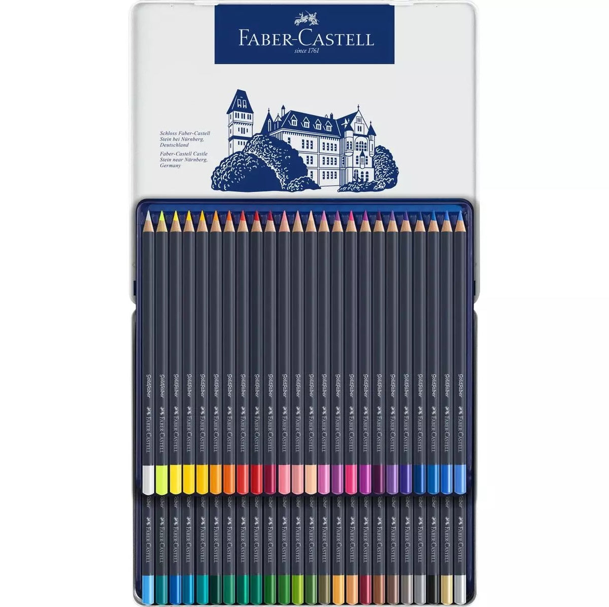 Scatola in metallo Faber Castell "Goldfaber" 48 pezzi