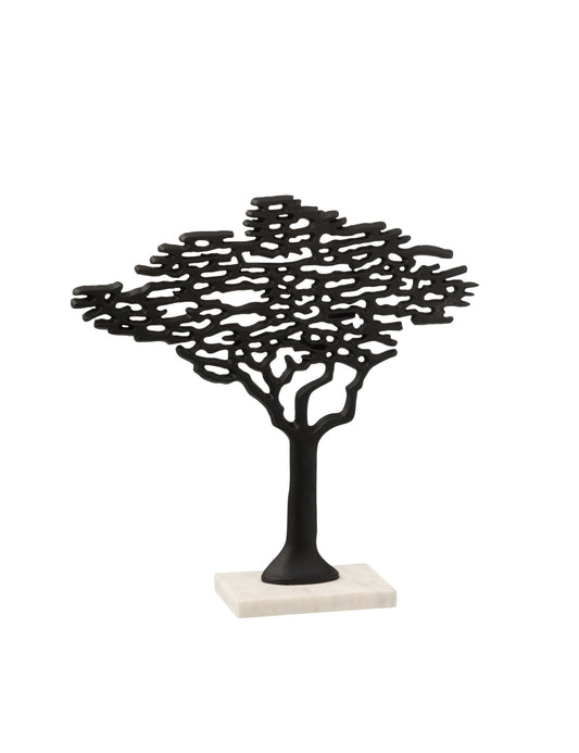 Scultura in metallo e marmo "Albero grande"