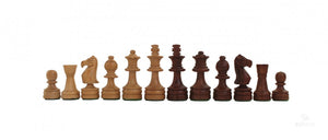 Scacchiera in similpelle per scacchi, dama e backgammon e scacchi in legno