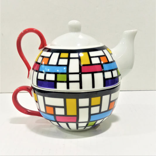 Set Tazza e Teiera "Mondrian"