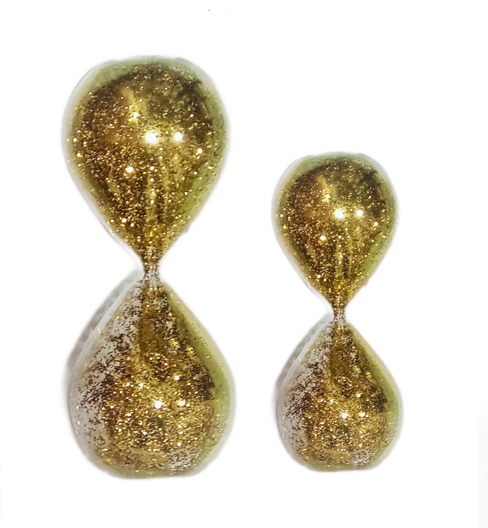 Clessidra con glitter dorato (disponibile in due dimensioni)
