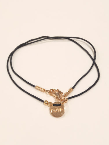 Bracciale doppio giro Love nero