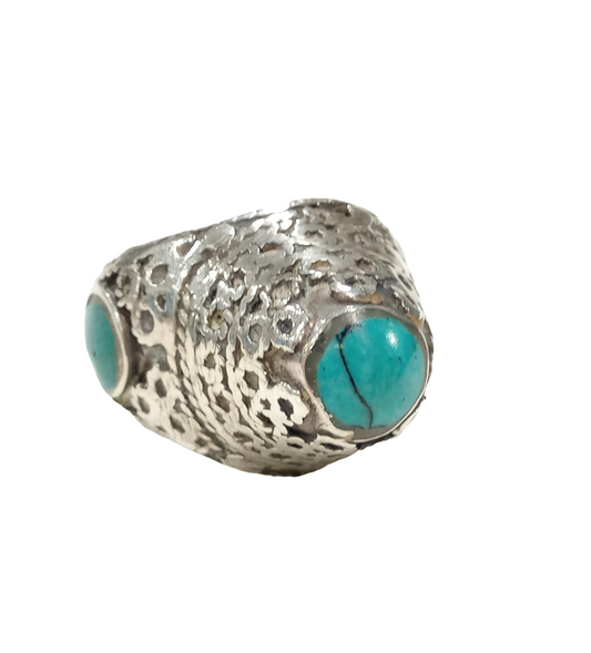 Anello argento con turchese