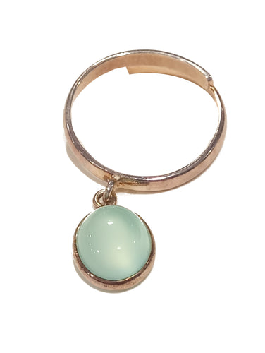 Anello in argento con charms acquamarina