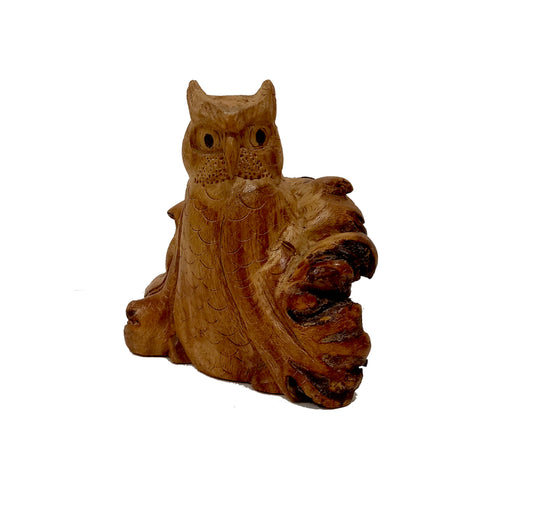 Scultura in legno intagliato "Gufo"