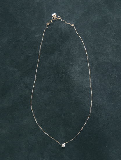 Girocollo in argento con punto luce 0,03 ct