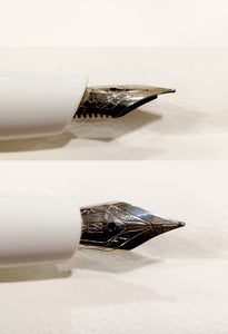 Penna Stilografica Delta Oblò bianca pennino