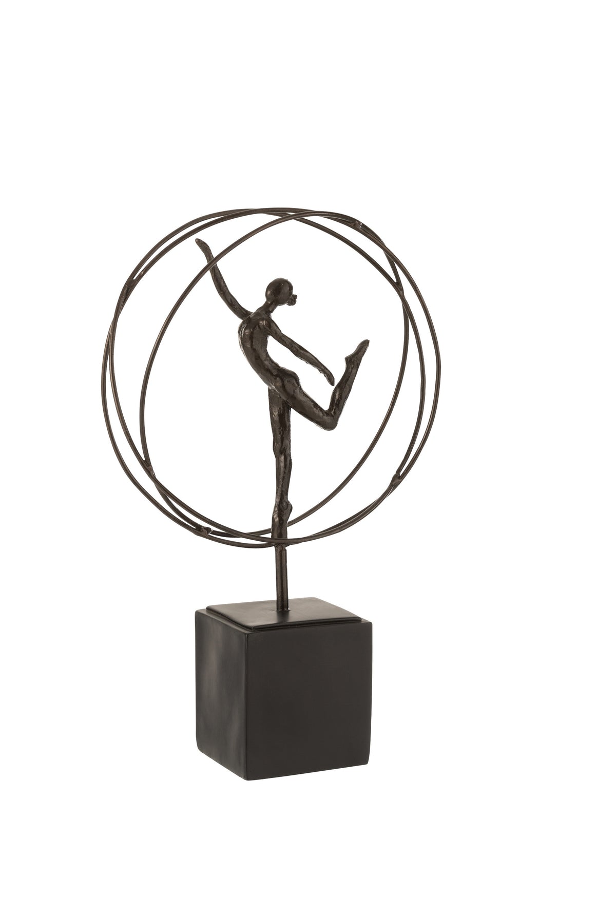 Scultura in resina "Ginnasta nel cerchio"