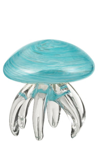 Fermacarte in vetro "Medusa Azzurra"