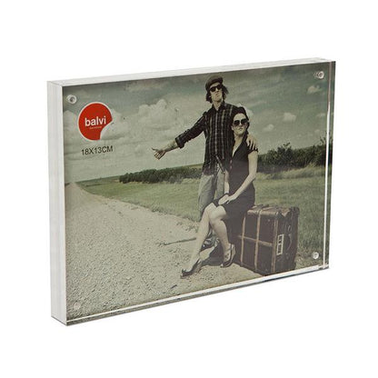 Portafoto double face in acrilico trasparente 15x18