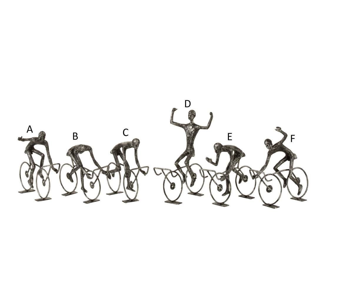 Scultura in metallo "Ciclisti" (acquistabile anche singolarmente)