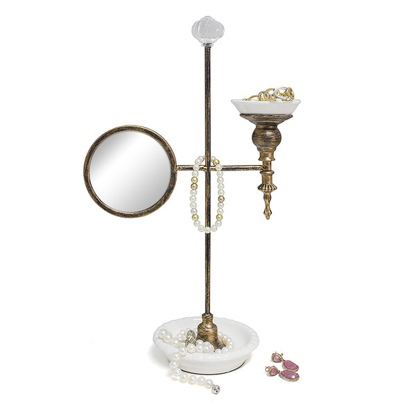 Portagioie in ceramica e metallo "Boudoir"