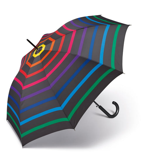 Ombrello lungo "Multicolor stripes" Happy Rain (disponibile in quattro varianti)
