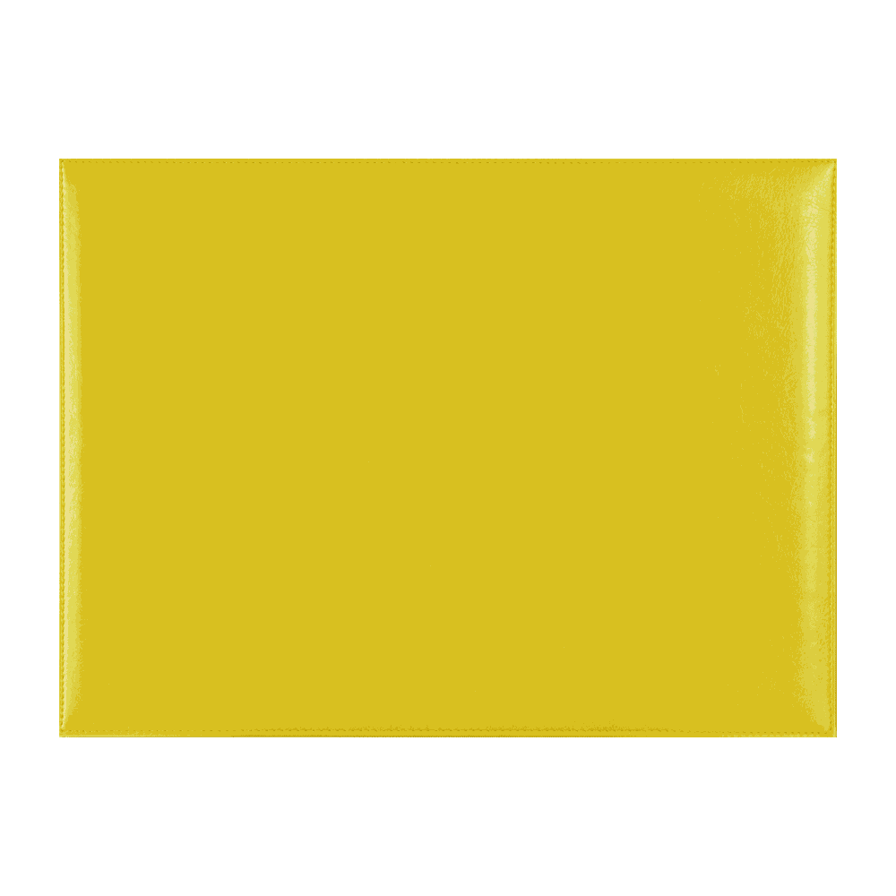 Sottomano monospecchio in similpelle InTempo giallo