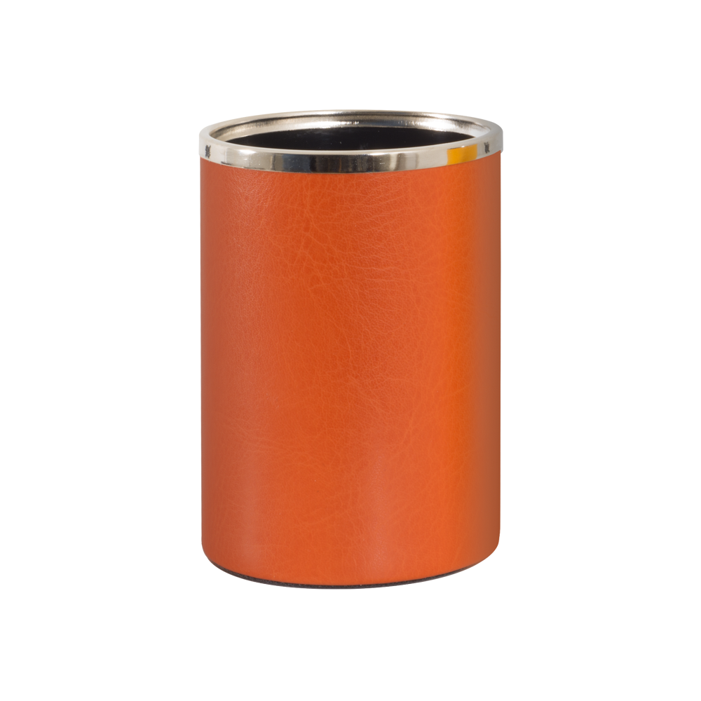 Bicchiere portapenne in similpelle InTempo arancione