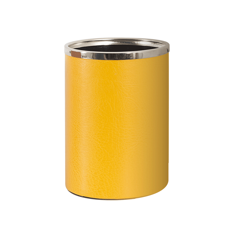 Bicchiere portapenne in similpelle InTempo giallo