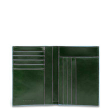 Carica l&#39;immagine nel visualizzatore di Gallery, Portafoglio verticale in pelle Bluesquare Piquadro  verde

