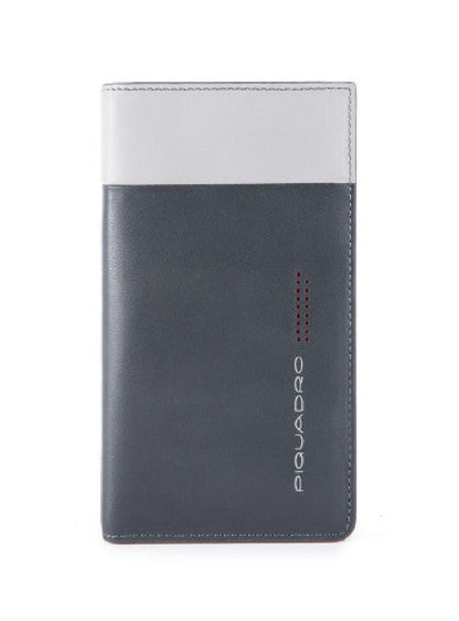 Custodia per iPhone XS Max e portafoglio RFID in pelle Urban Piquadro grigio