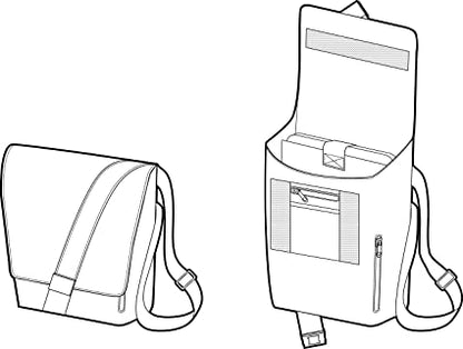Borsa a tracolla verticale portacomputer 15" in tessuto "Smemo diagonal Slim Bag" Fargo 