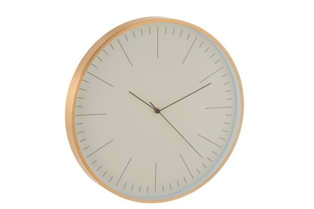 Orologio da parete in alluminio dorato "Gerbert"