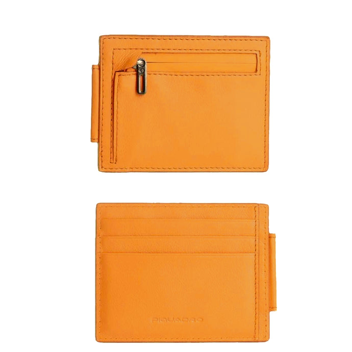 Inserto RFID portacarte con portamonete zippato per portafoglio orizzontale componibile orizzontale Urban Piquadro arancione