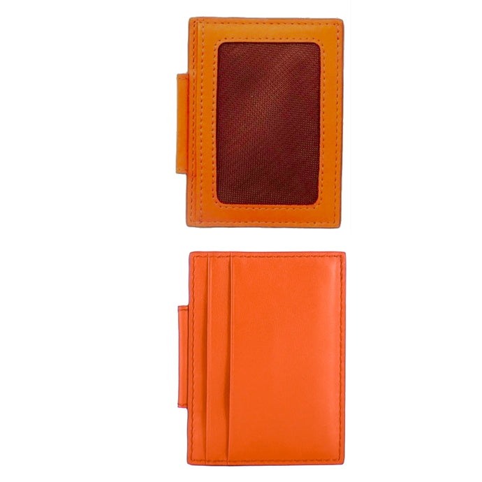 Inserto RFID portacarte con portabadge per portafoglio verticale componibile orizzontale  Piquadro arancio