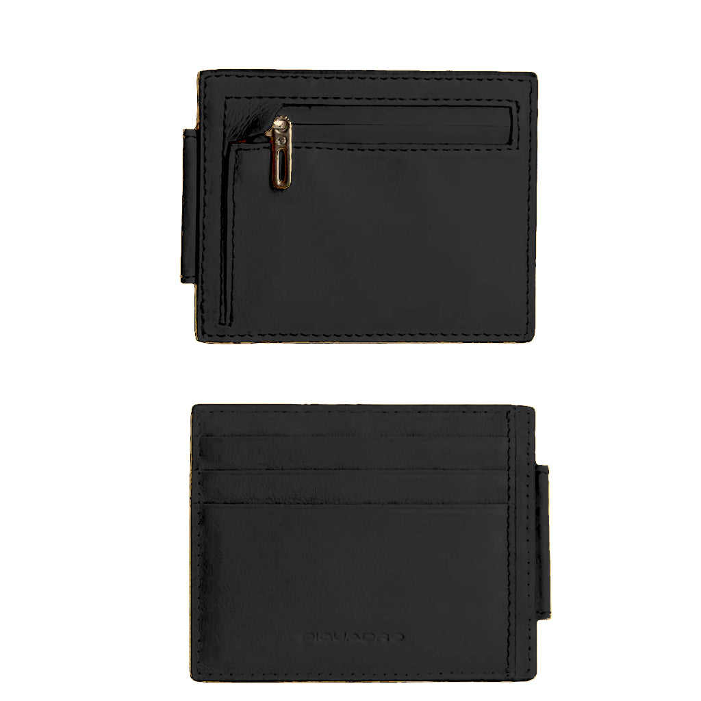 Inserto RFID portacarte con portamonete zippato per portafoglio orizzontale componibile orizzontale Urban Piquadro nero