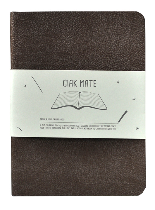 Quaderno a righe small in similpelle Ciak Mate InTempo marrone