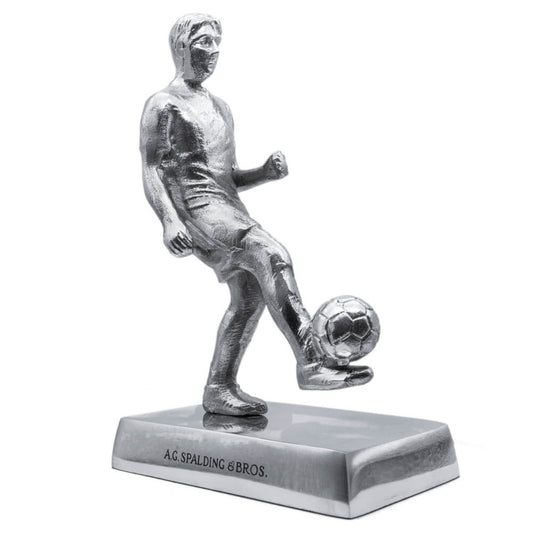 Scultura in alluminio pressofuso "Calciatore" A.G. Spalding & Bros