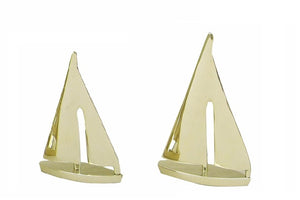 Barca a vela in ottone lucidato (disponibile in due dimensioni)