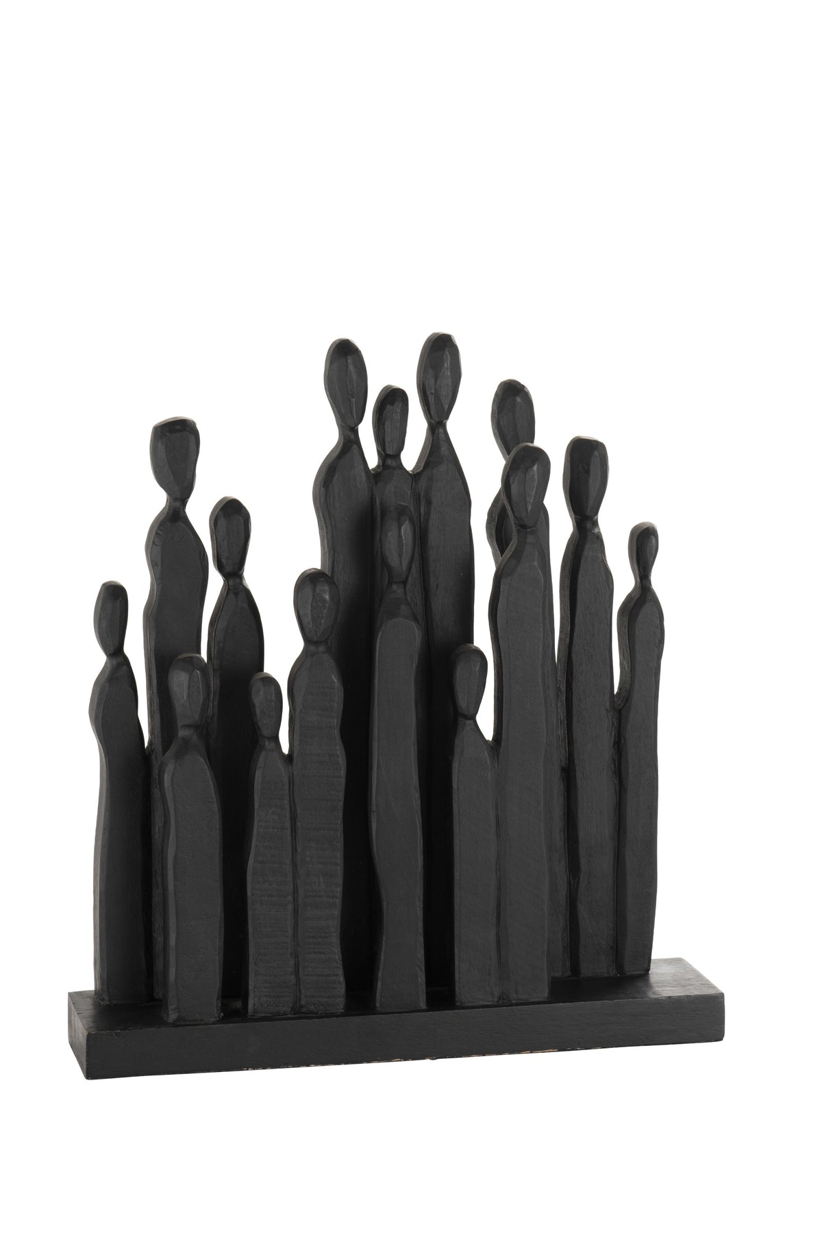 Scultura in legno di mango "La Folla"