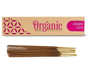 Kit 12 bastoncini incenso indiano Masala "Organic Goodness" arabian oudh
