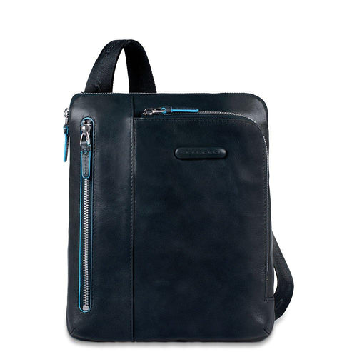 Borsello porta tablet con tracolla e tasche zippate frontali bluesquare blu