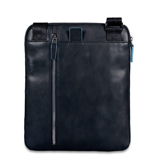 Borsello porta tablet con tracolla e tasche zippate frontali bluesquare blu