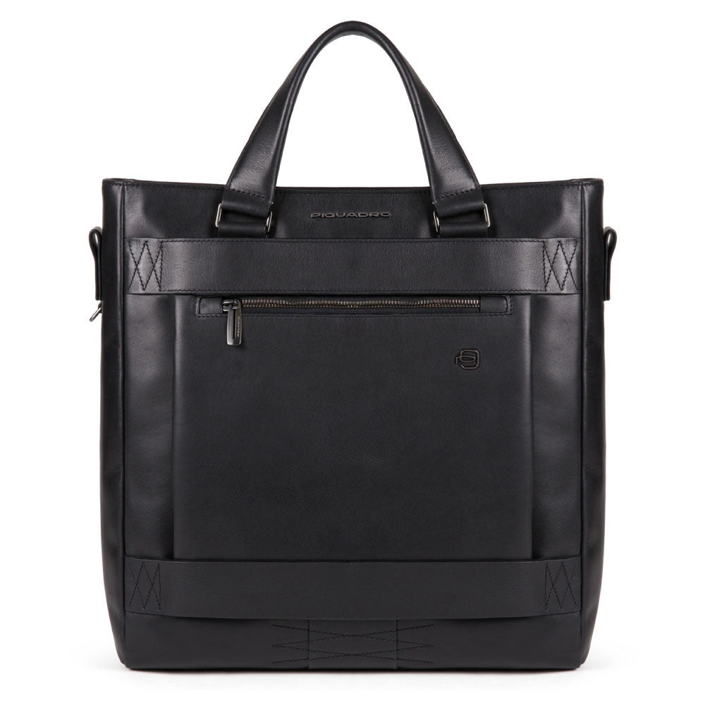 Shopping bag portacomputer 14" in pelle Obidos Piquadro