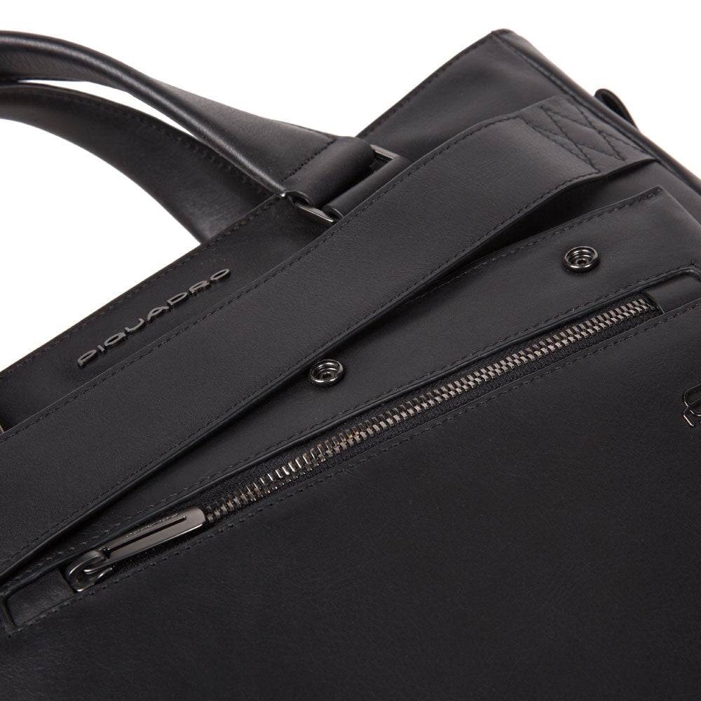 Shopping bag portacomputer 14" in pelle Obidos Piquadro
