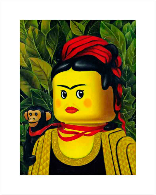 Grafica di Stefano Bolcato "SCIMMIA E NASTRO - FRIDA KAHLO"