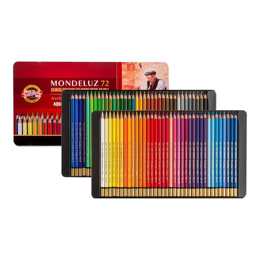 Astuccio in latta KOH-I-NOOR matite acquarellabili "Mondeluz" 72 pezzi