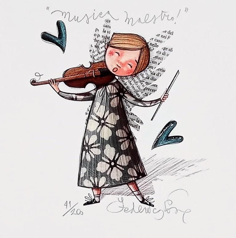 Grafica di Federica Porro "Musica Maestro!"