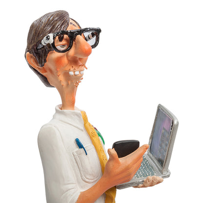 Scultura in resina Guillelmo Forchino "The computer Expert"