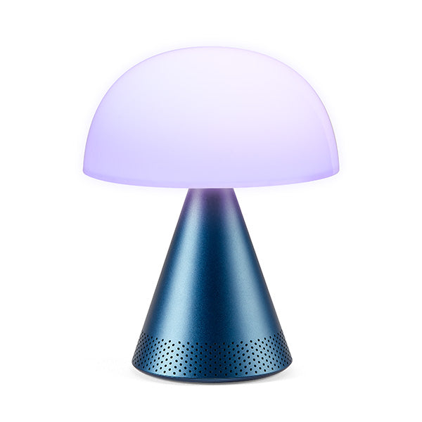 Lampada led portatile grande con speaker "Mina L Audio" Lexon blu
