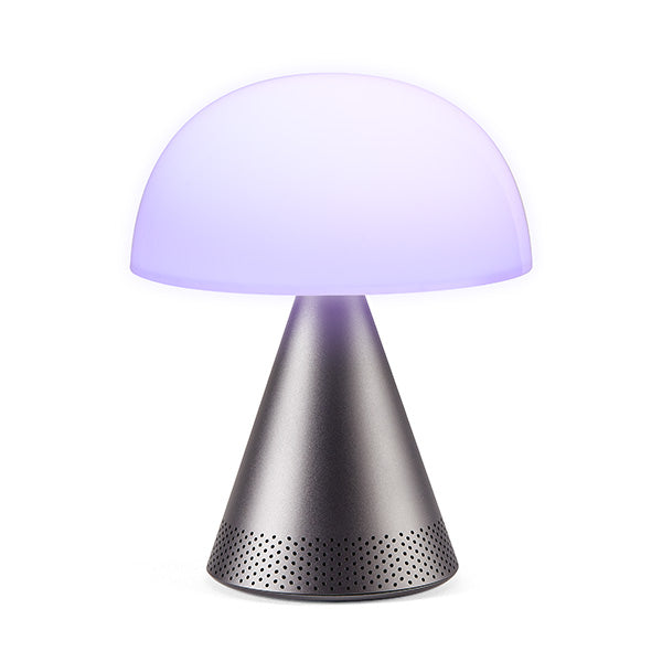Lampada led portatile grande con speaker "Mina L Audio" Lexon nero