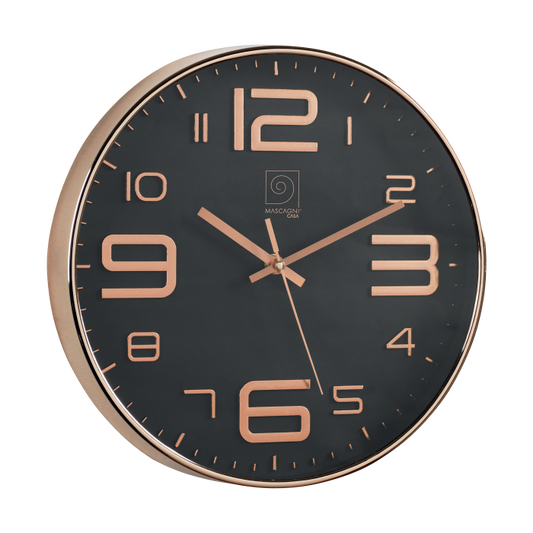 Orologio da parete tondo in polipropilene metallizzato (disponibile in due varianti)